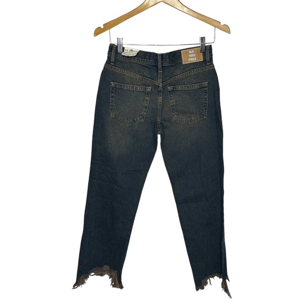 NWT FP We The Free Maggie MidRise Crop Straight Jeans in Back Alley Blue 25 - Picture 15 of 16